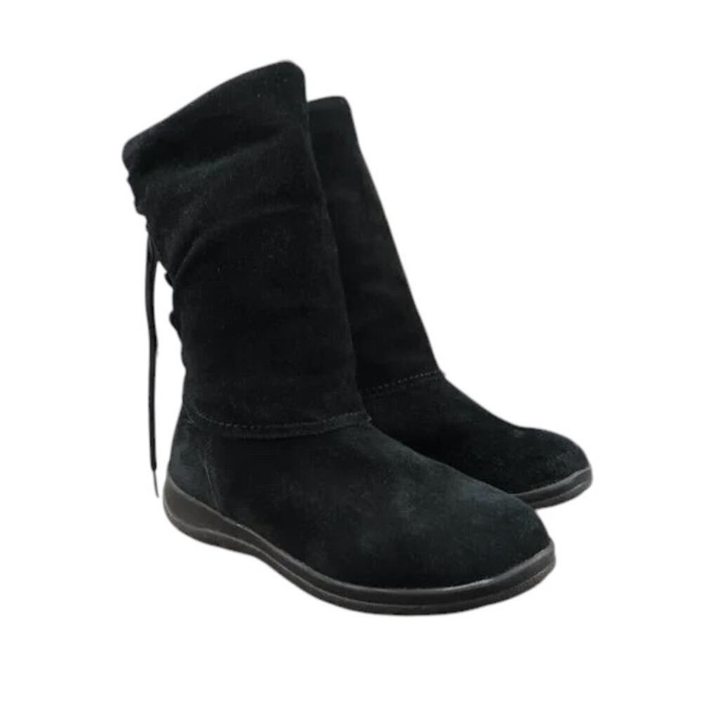 White Mountain Shoes Womens 6.5 Boots Winter Lace Up Fashion Leather Faux Fur